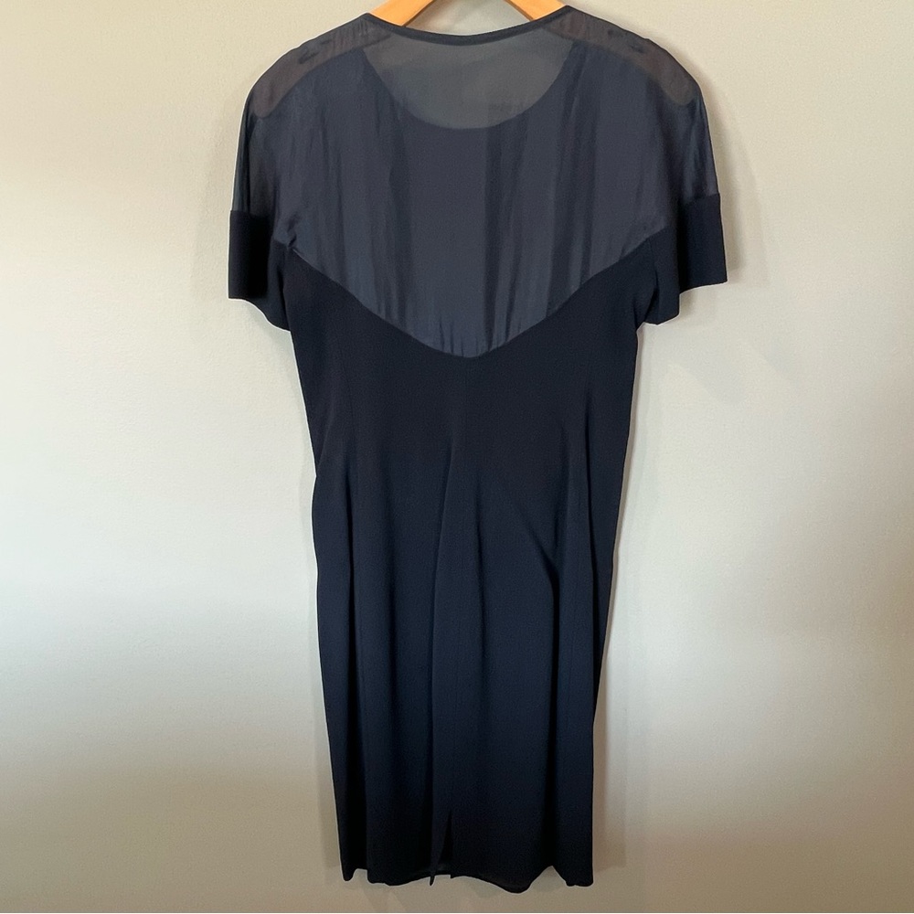 Valentino Miss V Vintage 1980s Navy Pencil Dress SZ 44 Medium - Picture 9 of 9